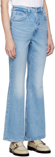 Blue 70's High Flare Jeans