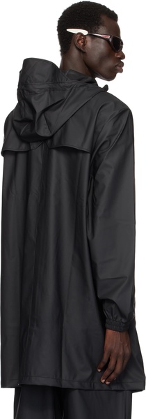 Black Long Storm Breaker Rain Coat