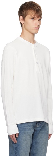 White Waffle Henley