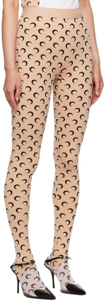 Tan All Over Moon Leggings