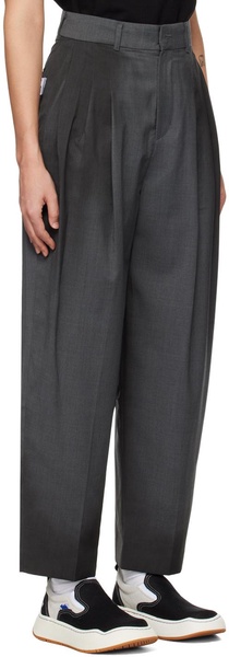 Gray Pleated Trousers