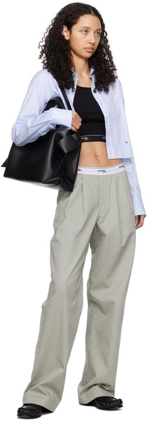 Gray Pleated Trousers