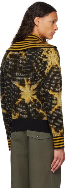 Black & Yellow Zip Sweater