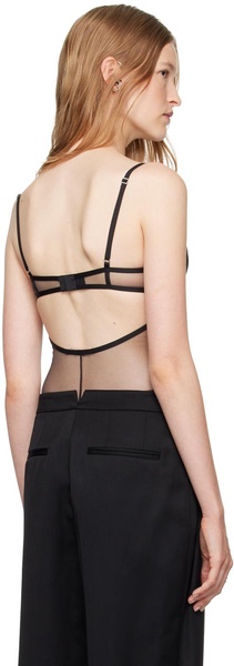 Black Calvin Klein Edition Plunge Bodysuit