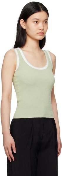 Green Scoop Neck Tank Top