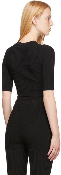 Black Rib Knit Bodysuit