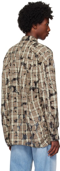 Beige Emiil Check Shirt