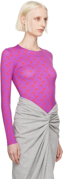 Purple Moon Printed Second Skin Long Sleeve T-Shirt