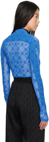 SSENSE Exclusive Blue Moonogram Second Skin Turtleneck