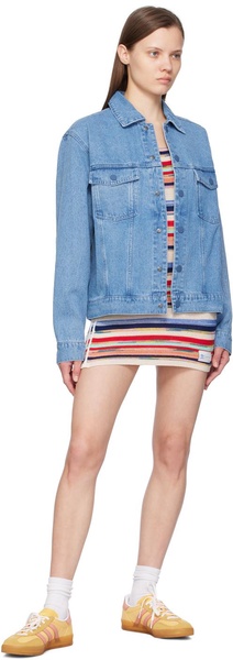 Blue KSENIASCHNAIDER Edition 3-Stripes Denim Jacket