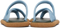 Blue Criss-Crossing Strap Sandals