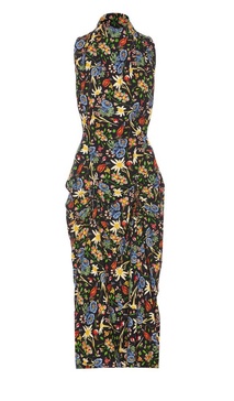 Vivienne Westwood Allover Floral Printed Midi Dress