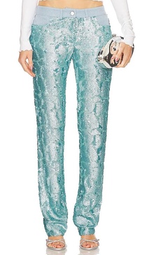 Sun Sequined Low Rise Pants