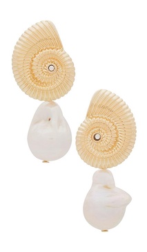 Shell And Pearl Earring