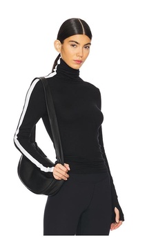 Jackson Rib Full Length Turtleneck Top