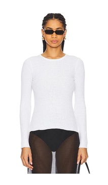 Rib Long Sleeve Sweater Tee