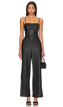 Faux Leather Jumpsuit