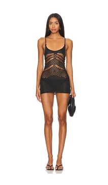 Illusion Knit Mini Dress