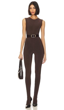 Sleeveless Catsuit With Footsie