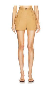 Button Pleated Short