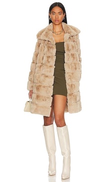 x REVOLVE Faux Fur Long Coat