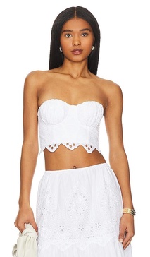 Francesca Eyelet Corset Top