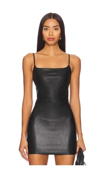 Faux Leather Cami Crop Top