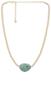 Liquid Gold And Turquoise Necklace