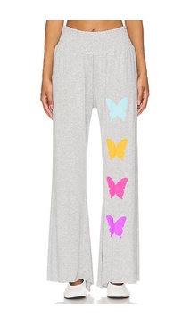 Shana Wide Leg Pant W/ Smocking Butterfly Eye