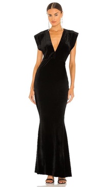 V Neck Rectangle Gown