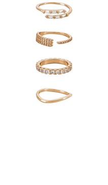 Crystal Embellished Ring Set