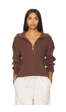 Janie Half Zip Knit Sweater