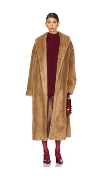 Faux Fur Wrap Coat