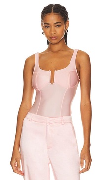 Satin U Corset Bodysuit