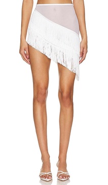 Spliced Fringe Skirt