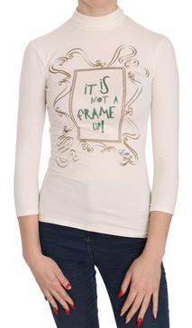 Exte  Crew Neck Print Blouse