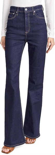 casey high-rise ankle flare jeans in dark blue