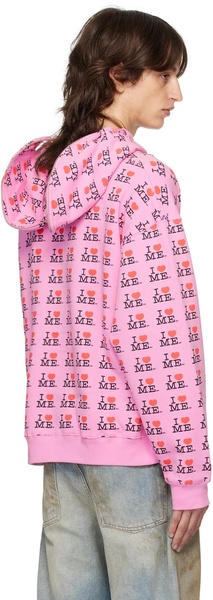 Pink 'I Heart Me' Butterfly Zip Hoodie