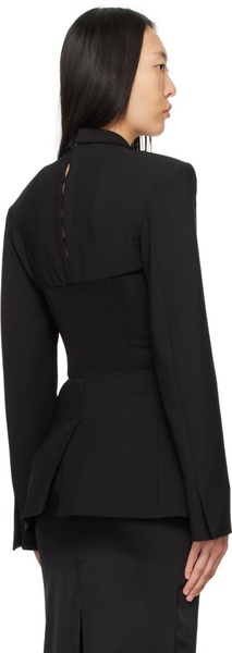 Black Corset Tube Blazer