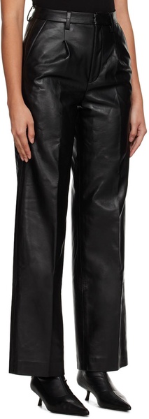 Black Carmen Faux-Leather Pants