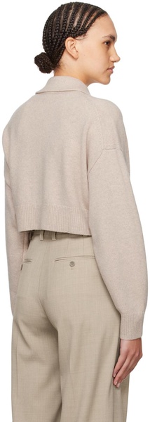 Taupe Cropped Cardigan