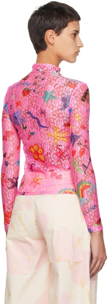 SSENSE Exclusive Pink Doodle Mania Turtleneck