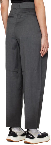 Gray Pleated Trousers