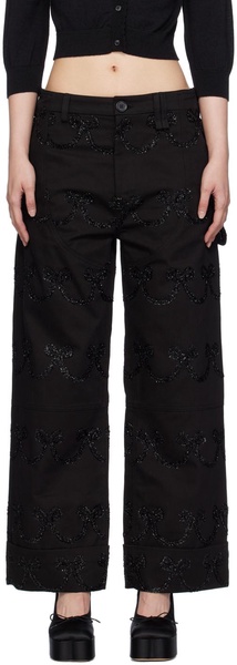 Black Pattern Trousers