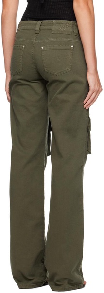 Khaki Cinch Strap Cargo Pants