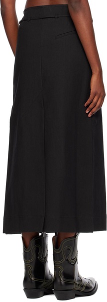 Black Slit Maxi Skirt