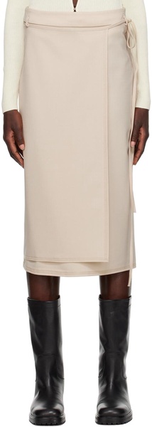 Beige Emmy Midi Skirt