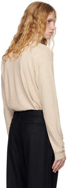 Beige Seamless Turtleneck