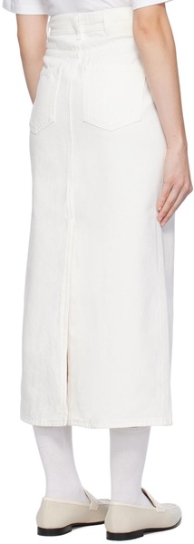 White Rona Denim Maxi Skirt