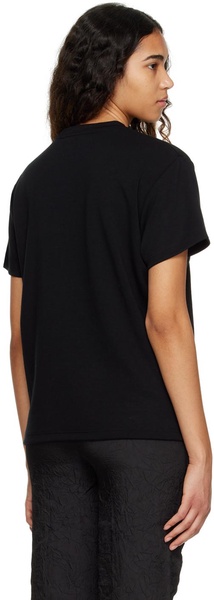 Black 'AB' Embroidered T-Shirt